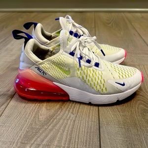 Nike Air Max 270 White Pink Blast Volt RARE
